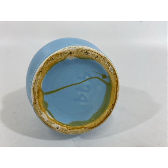 Vintage 1950s Ceramic Pure Maple Syrup Baby Blue Serving Pitcher 6” - Picture 6 of 6